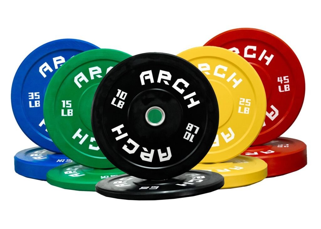 color coded arch fitness heavy duty plates for commercial and home gyms